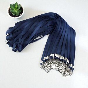 50ct BLACK Lanyards with 1 clip - BRAND NEW